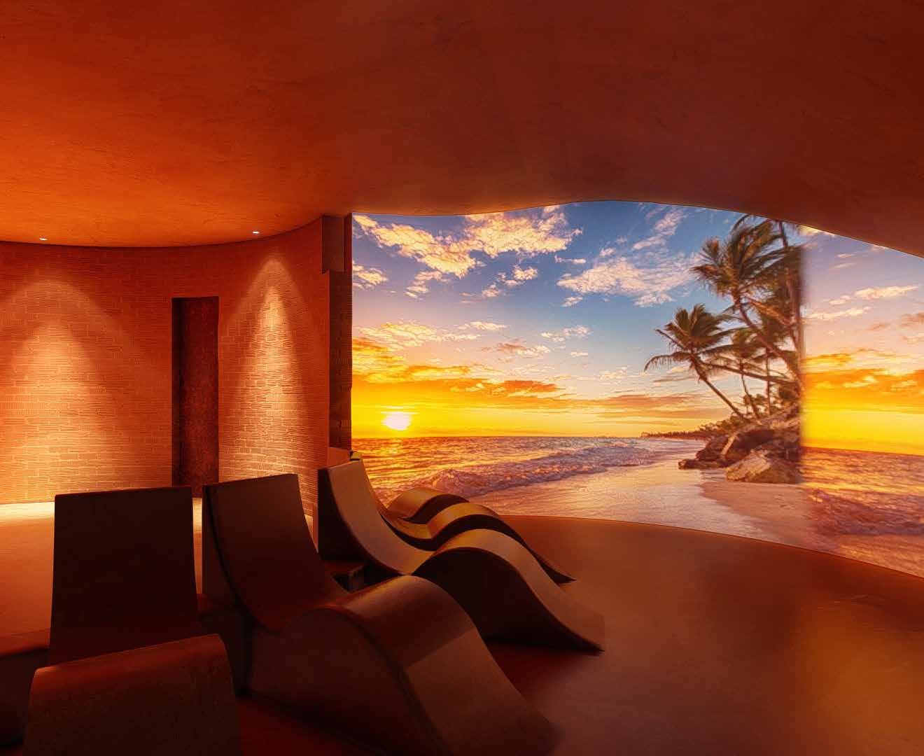 The rest room, facing the sea, rendering
